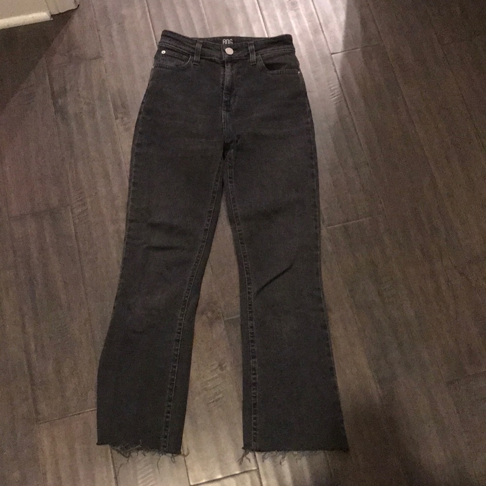 Bdg black cropped kicked flare